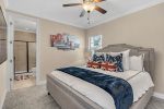 The third Master Suite features British themed decor and a comfortable King bed